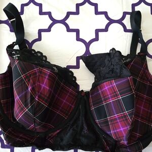 Plaid Print 40H Cacique Lane Bryant Bra